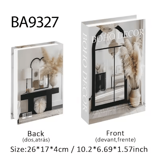 Luxury Decorative Fake Book Storage Box Aesthetic Coffee Table & Bookshelf Decor