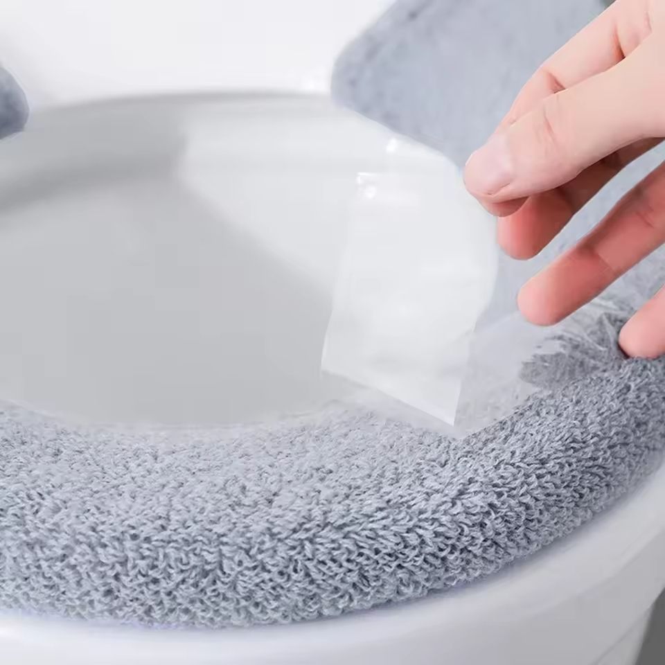 Thickened Washable Toilet Seat Warmer – Soft Thermal Closestool Mat & Protective Cover Pad