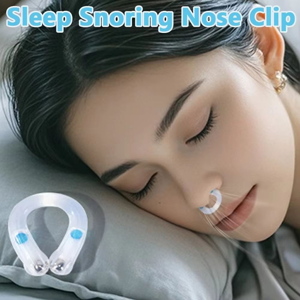 Reusable Silicone Magnetic Anti-Snoring Nose Clip Breathing Aid