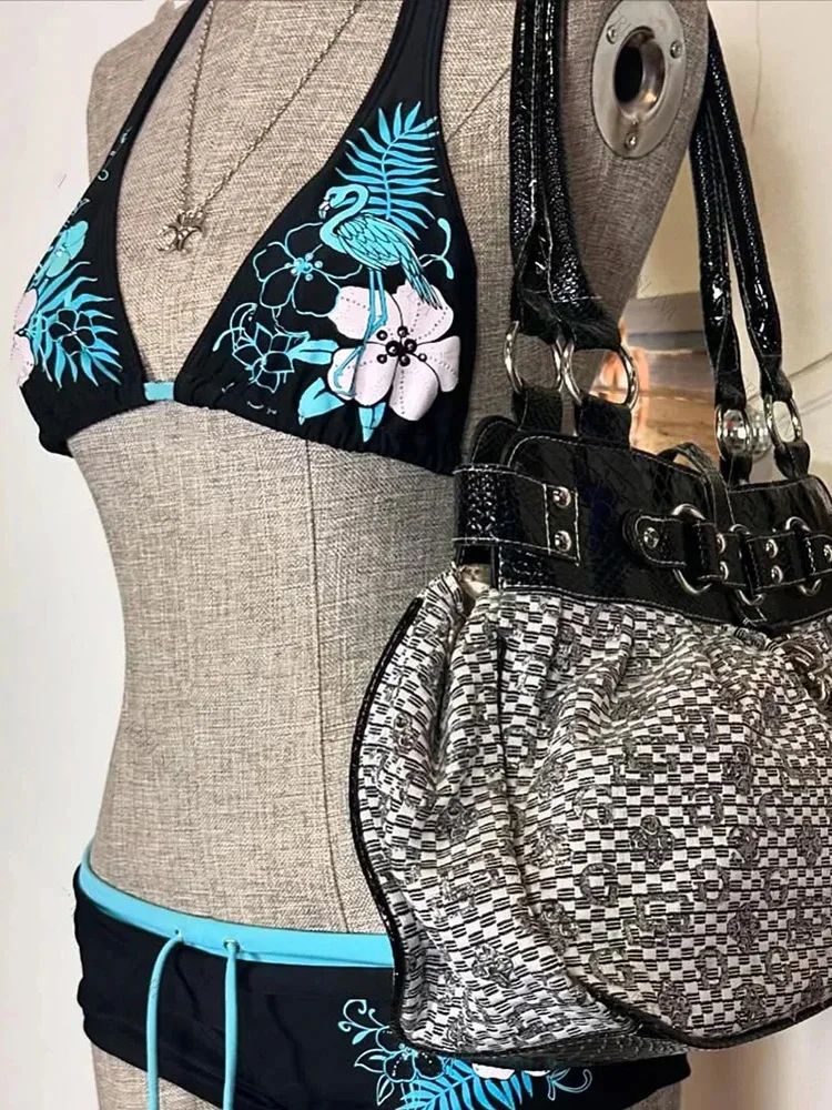Vintage Floral Y2K Cutie Bikini Set