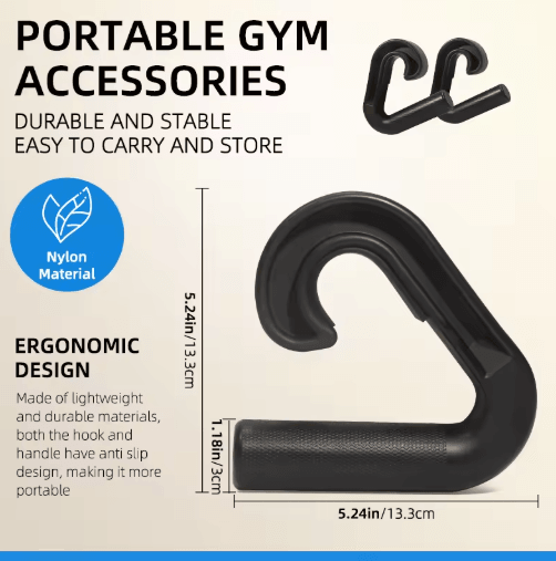 2 PCS Nylon Suspension Grip Handles – Non Slip Lat Pulldown and Cable Machine Attachments