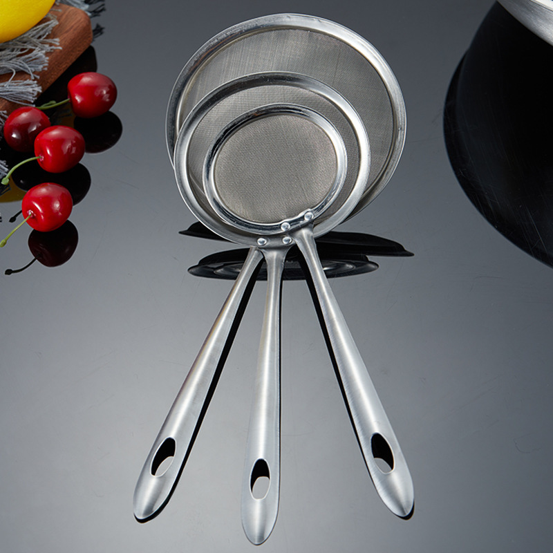 Fine Mesh Strainer, Stainless Steel Skimming Spoon for Oil, Grease Removal in Cooking & Frying