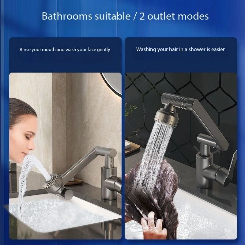 Brushed Nickel Swivel Kitchen Faucet Anti Splash Sink Mixer Tap Hot Cold Water Stainless Steel Bathroom Fixture
