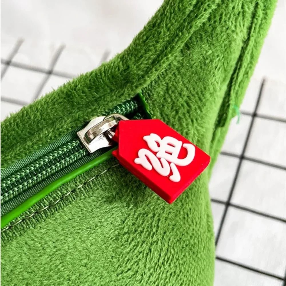 Edamame Plush Messenger Bag Creative Fun Crossbody Shoulder Bag