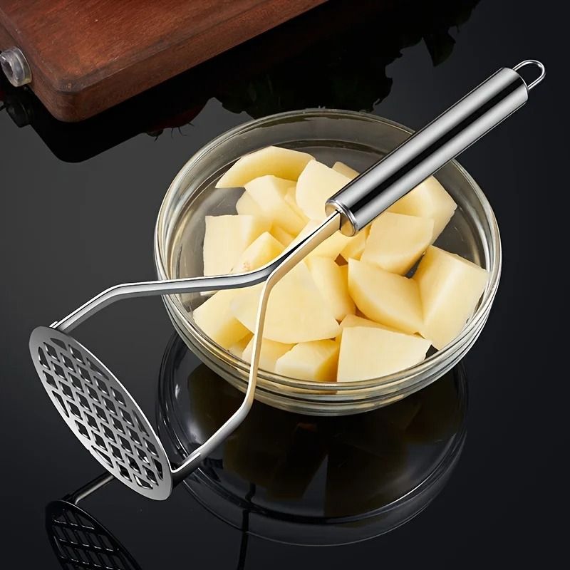 Stainless Steel Manual Potato Masher Fruit and Vegetable Crusher Kitchen Tool