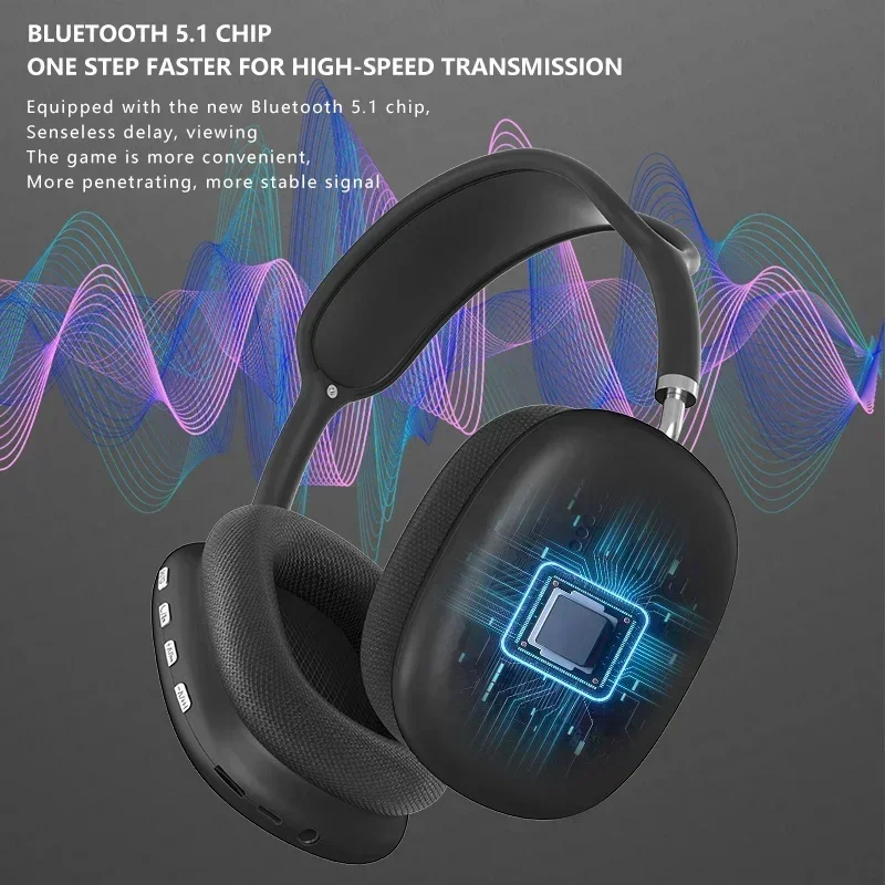 P9 Wireless Bluetooth Headset, Gaming Wireless Headphones, Noise Cancelling Bluetooth Earphones with Mic