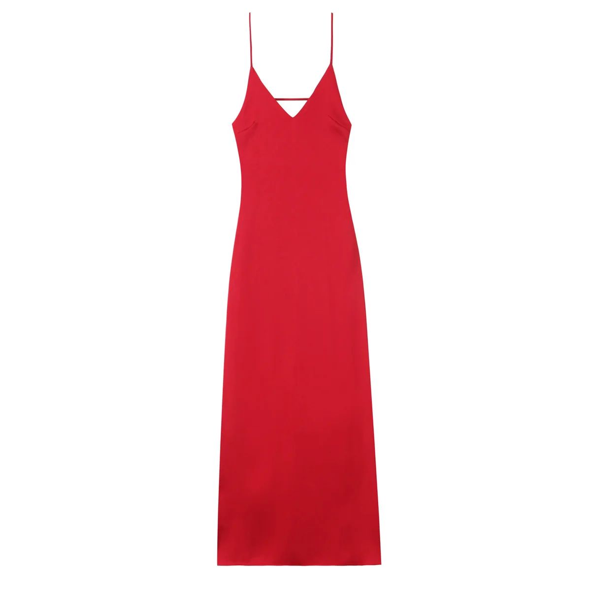 Sunlit Grace Yellow Satin V-Neck Maxi Dress – Elegant Sleeveless Summer Party Dress
