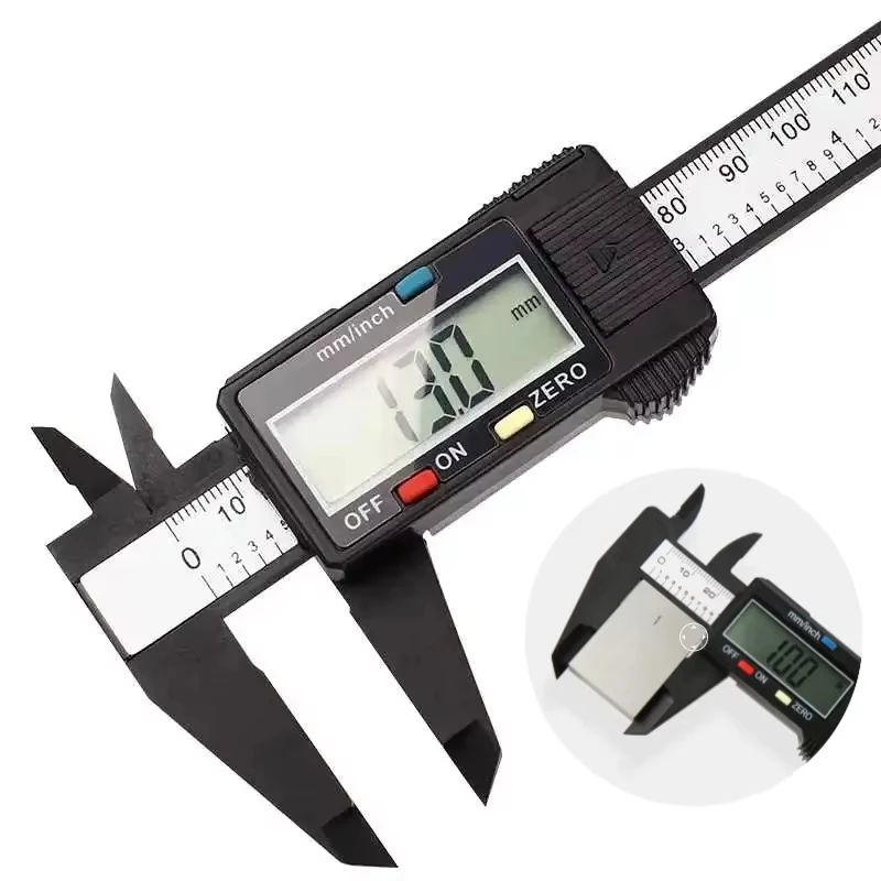 Precision Digital Caliper Vernier Gauge - Carbon Fiber Electronic Measuring Tool (100/150mm)