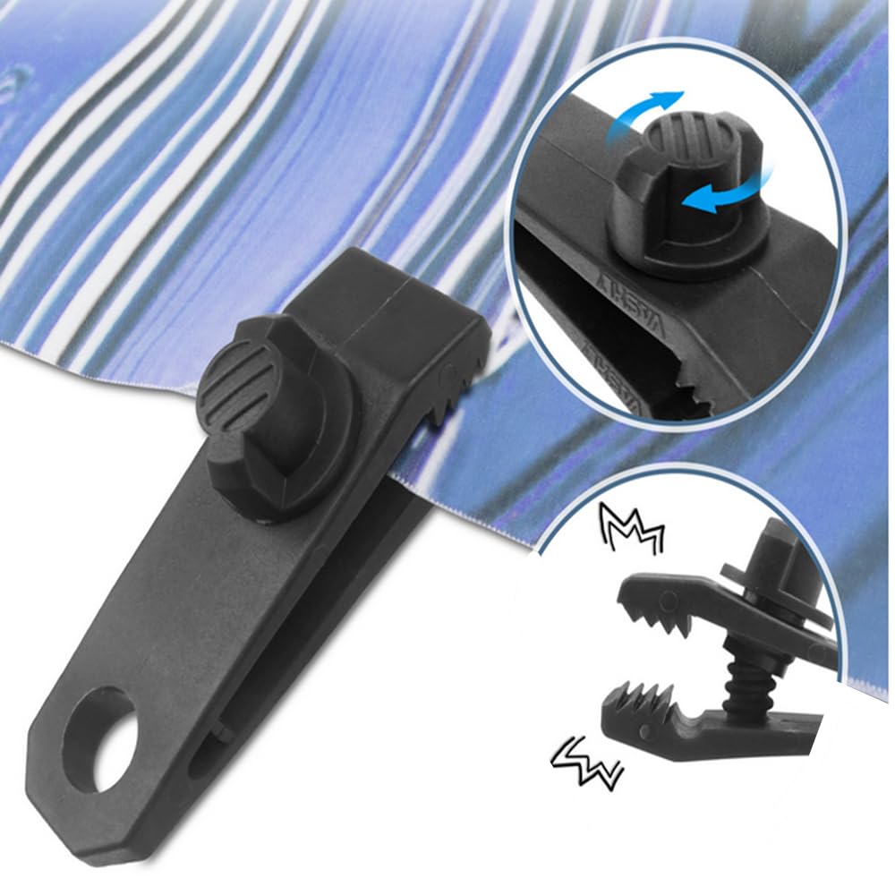 Heavy Duty Tarp Clips Lock Grip Clamps for Secure Tent and Canopy Fastening