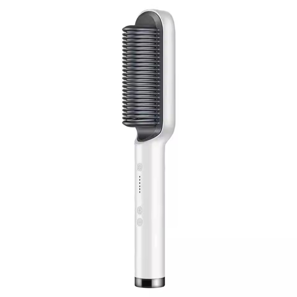 Professional Hot Comb Hair Straightener Brush Fast Heating Ceramic Styling Tool