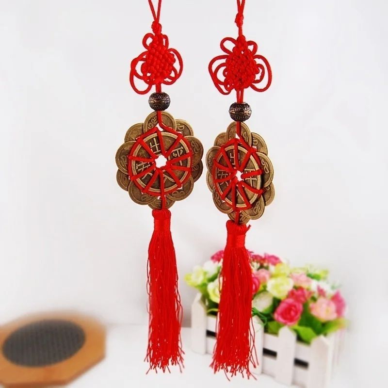 Ancient Chinese Feng Shui Coins Charm – Lucky Prosperity Wall Hanging Decor