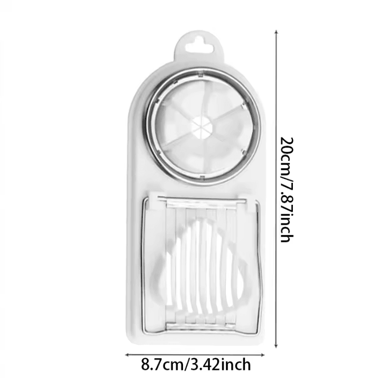 2-in-1 Multifunctional Egg Cutter with Stainless Steel Wire and PP Base