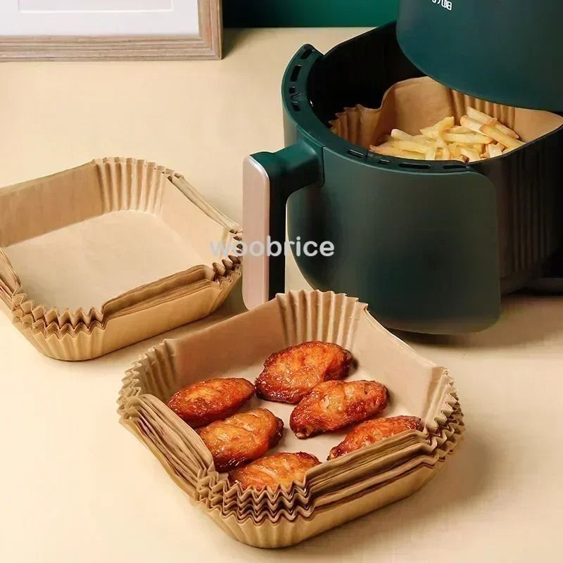 Air Fryer Disposable Liners Non Stick Parchment Paper 50pcs 100pcs Baking Sheets