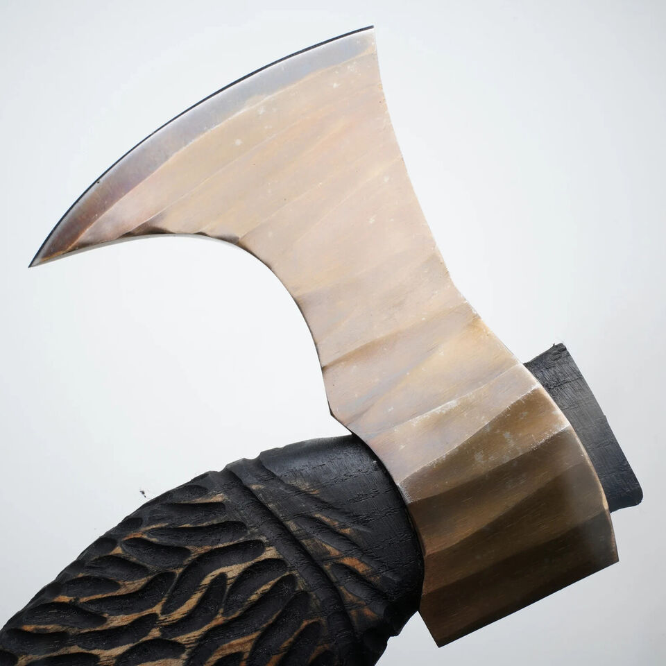 CUSTOM HANDMADE FORGED CARBON STEEL VIKING HATCHET TOMAHAWK OUTDOOR AXE