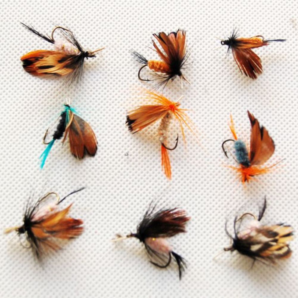 Outdoor Fly Fishing Lures, Steel Sharpened Hook Bait, Feather Dry Fly Tackle