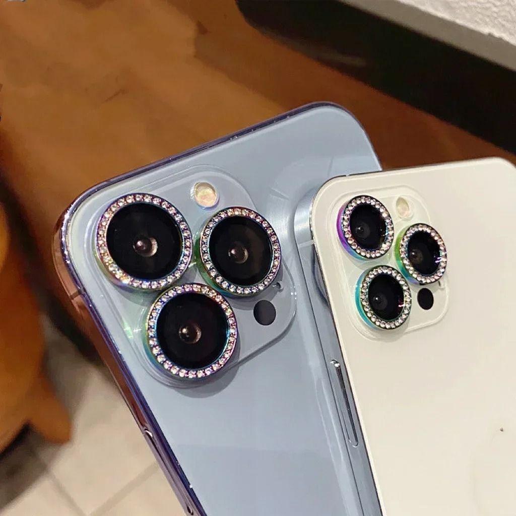 Glitter Diamond Camera Lens Protector Ring for iPhone 16 15 14 13 Pro Max