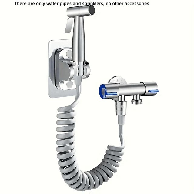 High Pressure Handheld Shower Kit Stainless Steel Cleaning Spray Gun