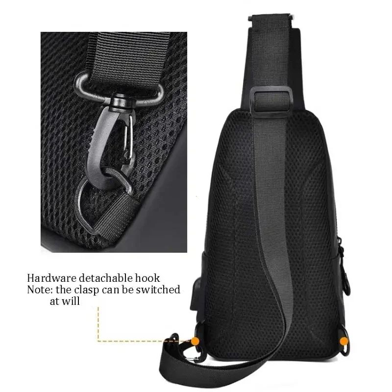 Men Nylon Crossbody Chest Bag