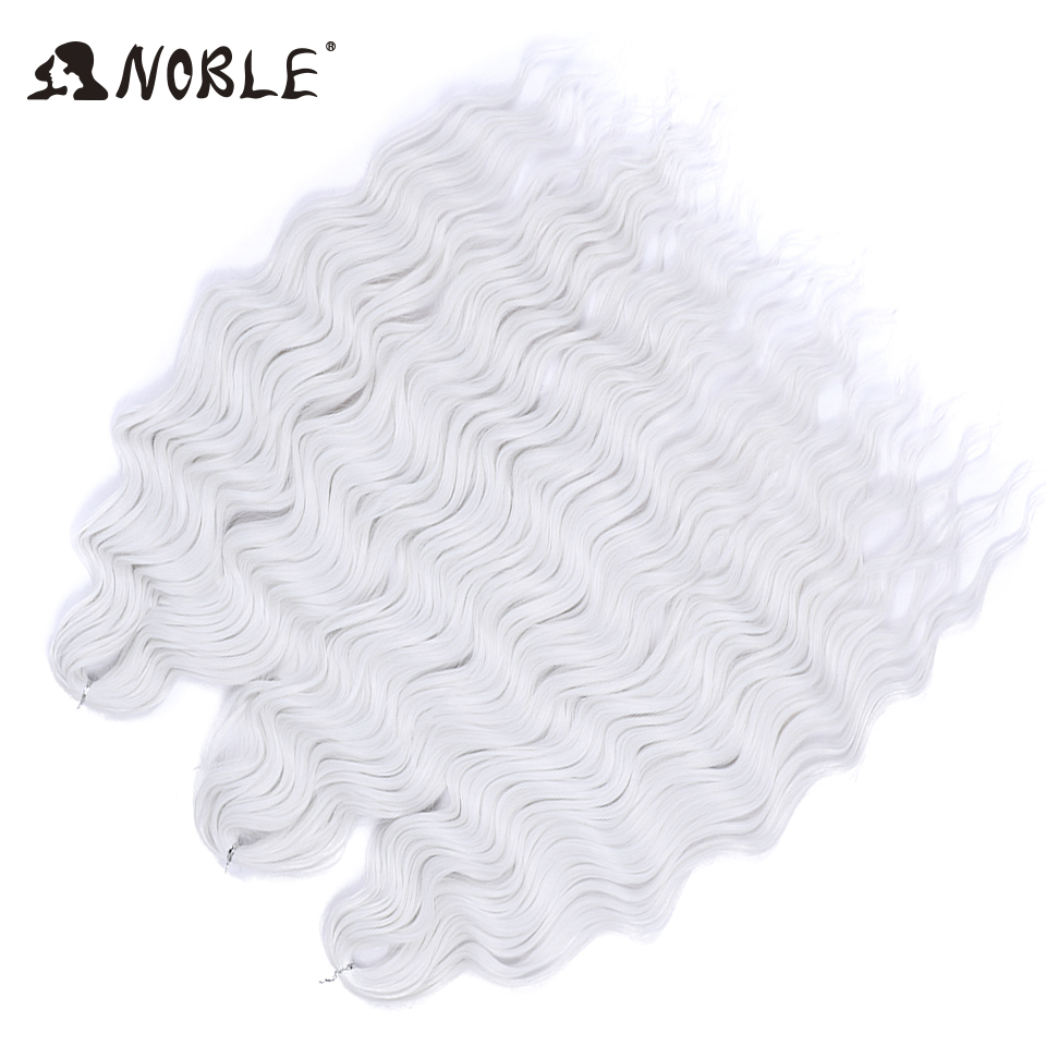 Noble Hair Synthetic Loose Deep Wave Braiding Hair Extensions Ombre Blonde Twist Crochet Curly Water Wave Braid
