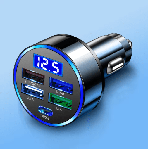 Vumpach 250W 5 Port USB Car Charger 7A Mini Fast Charging Adapter