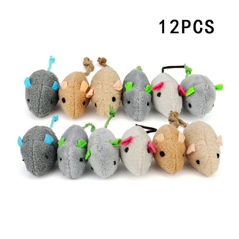 Simulated Plush Mouse Cat Toy Set Durable Scratch Resistant Cat Play Toy