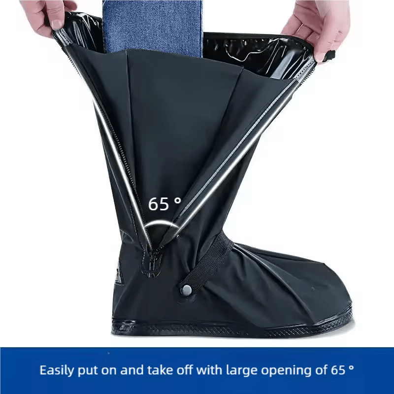 Waterproof Rain Boot Shoe Covers with Reflective Strips