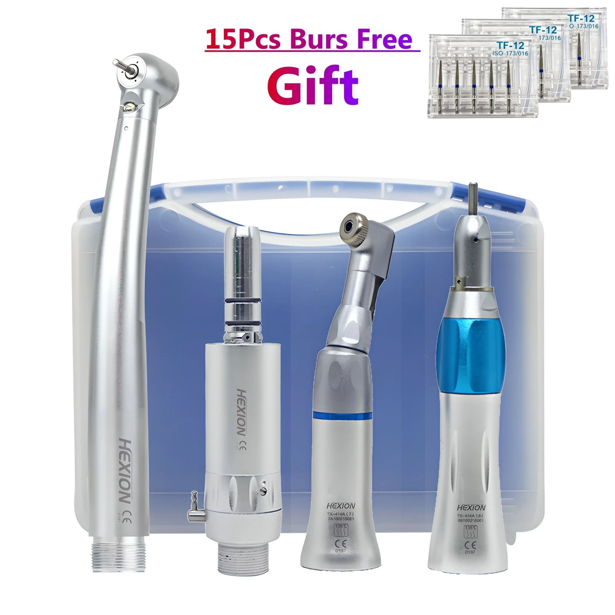 LED High Speed and Low Speed Dental Handpiece Kit