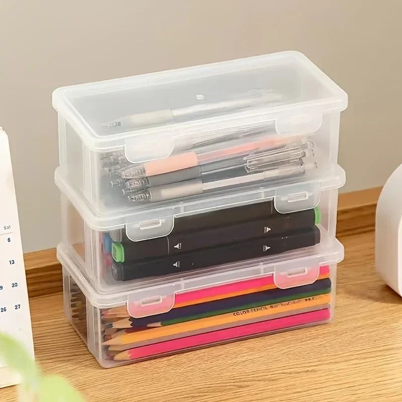 Translucent Large Capacity Pencil Case Set