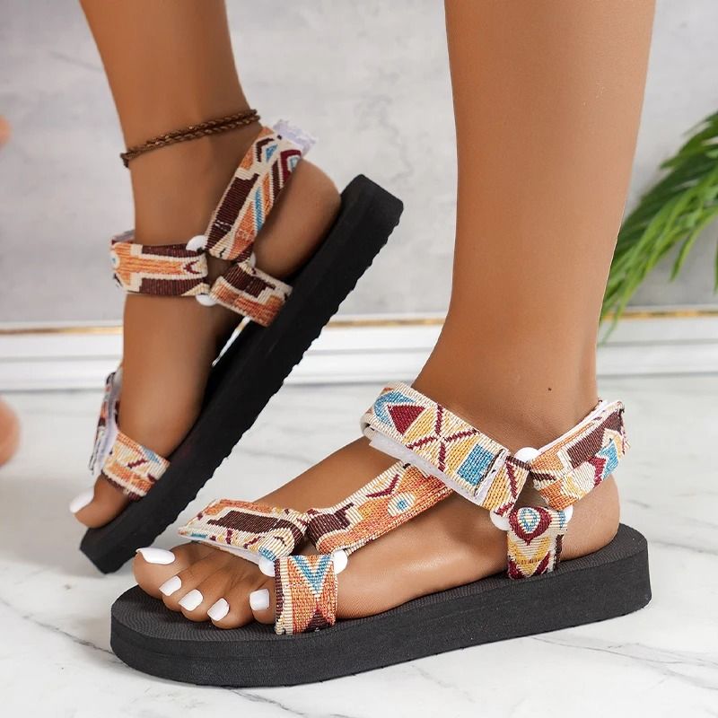 Summer Flat Womens Shoes Hemp Rope Beach Sandals Casual Slip On Slippers
