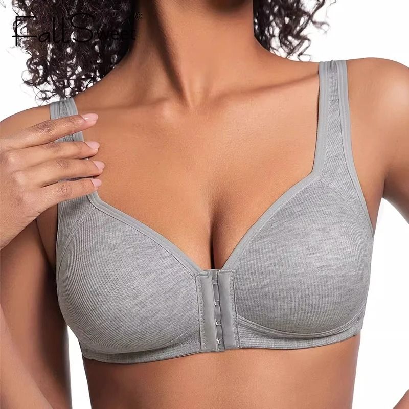 FallSweet Wire-Free Front Closure Bra Seamless Full Coverage Mom Lingerie