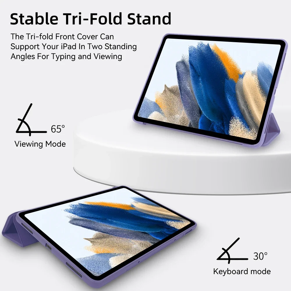 Slim PU Leather Case Fit Samsung Galaxy Tablet with Smart Auto Sleep Wake Function & Adjustable Stand Cover