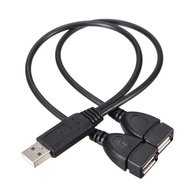 USB 2.0 USB Splitter Adapter 2 Port USB Hub Extension Cable for Laptop and PC