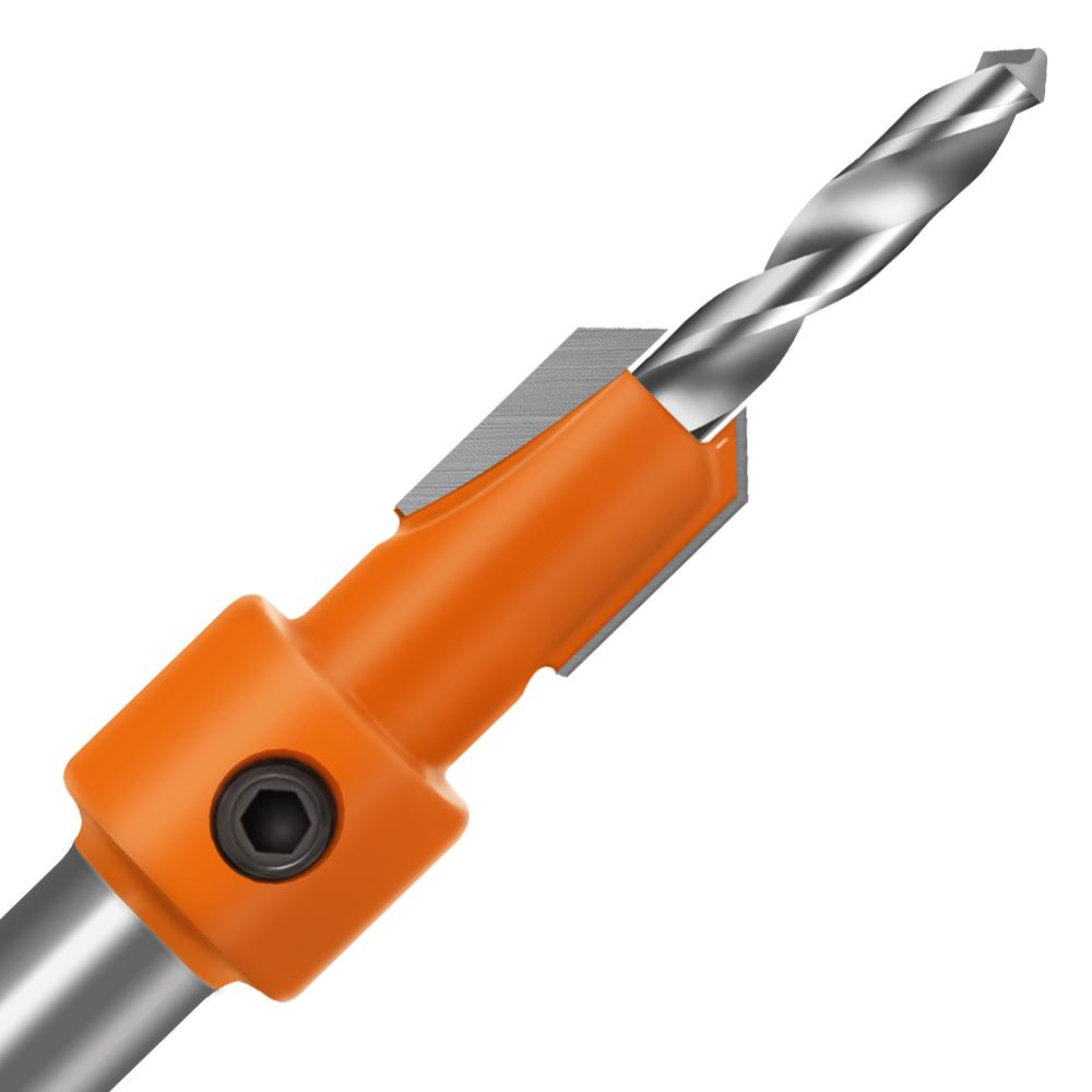 Shank HSS Woodworking Milling Cutter, Ceramic Finish CNC Carbide Tip, Teflon Coated Anti Kickback Drill Bit for Counter