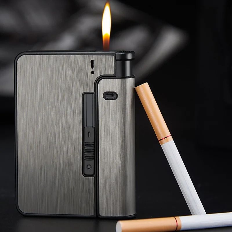 Automatic Metal Cigarette Case Portable Holder Box