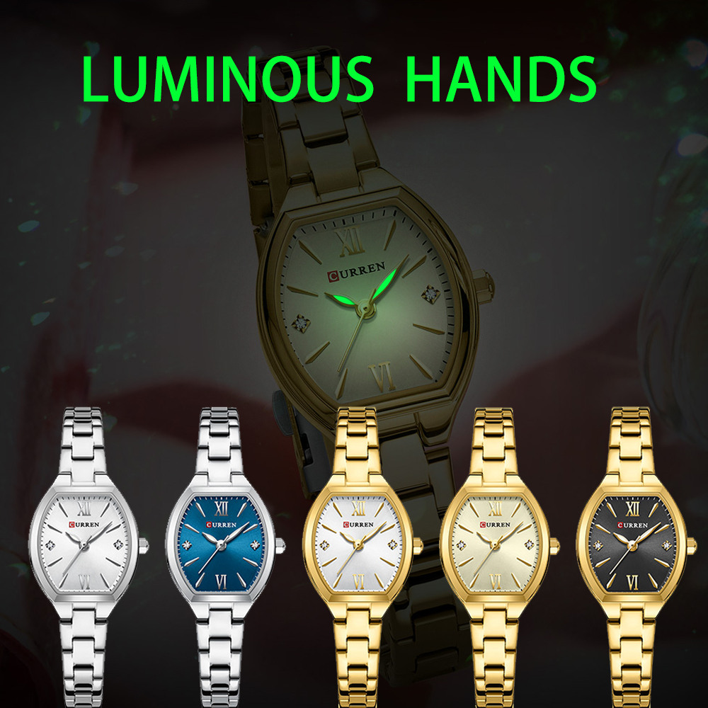 Women's Elastic Band Retro Quartz Watch, Fashionable Barrel-Shaped Elegant Design