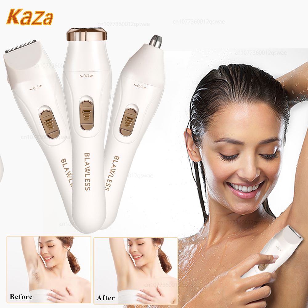 Portable Electric Shaver for Women Painless Bikini Trimmer & Facial Razor for Smooth Skin
