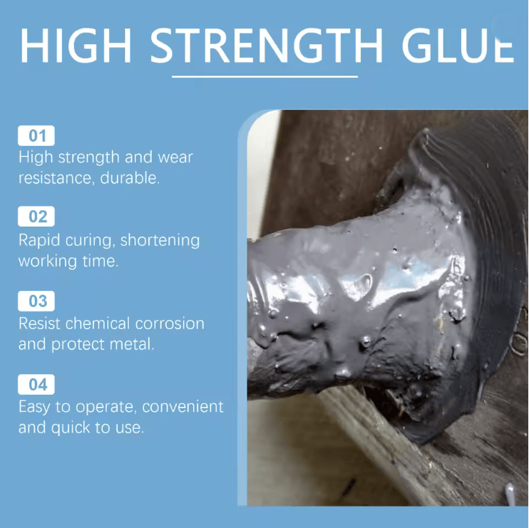BondMaster High Strength Metal Repair Adhesive Heat Resistant Welding Sealant AB Glue