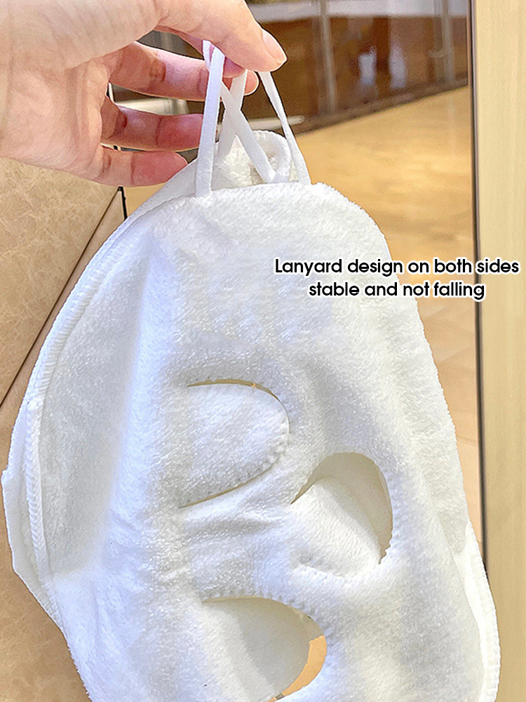 Skin friendly hot compress towel hanging ear, steam heating and cold hot compress face towel, wet irrigation therapy