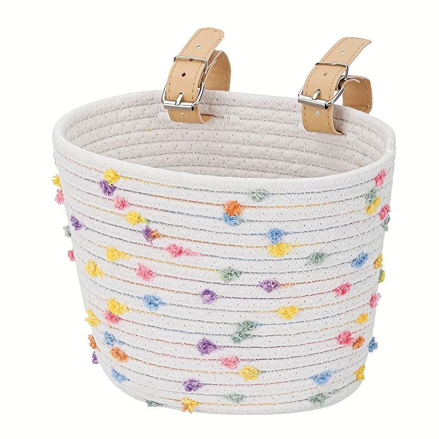 Cute Bicycle Basket Large Capacity Polyester Front Basket for Commuter Bikes