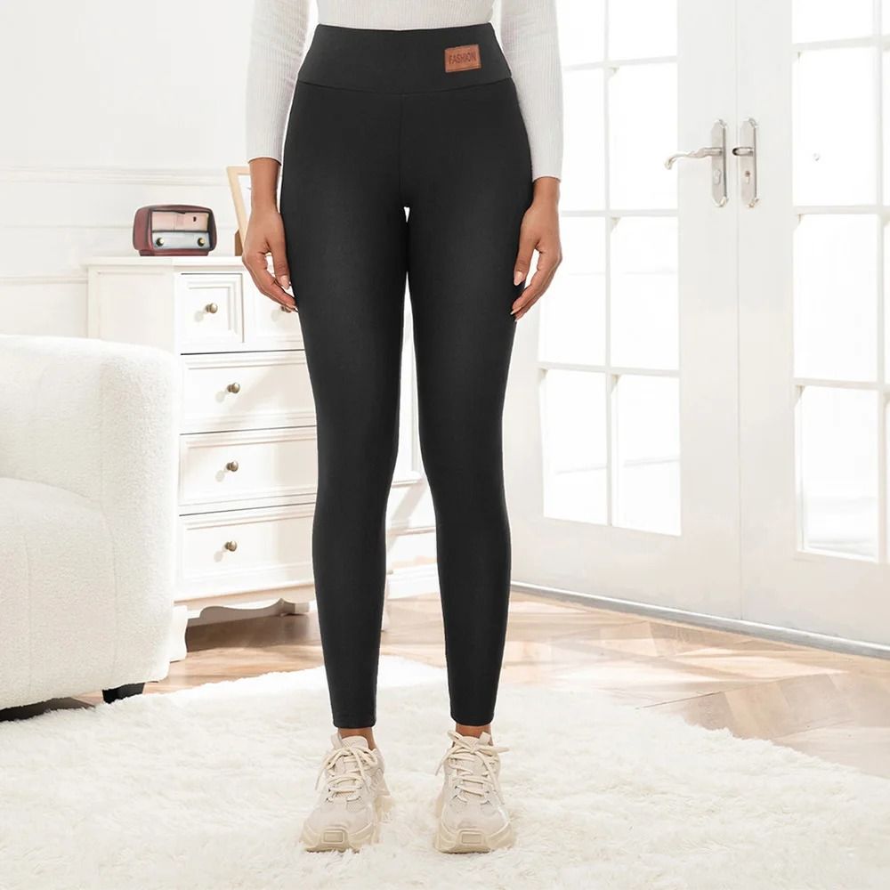 Women High Waist Thermal Fleece Lined Winter Warm Leggings
