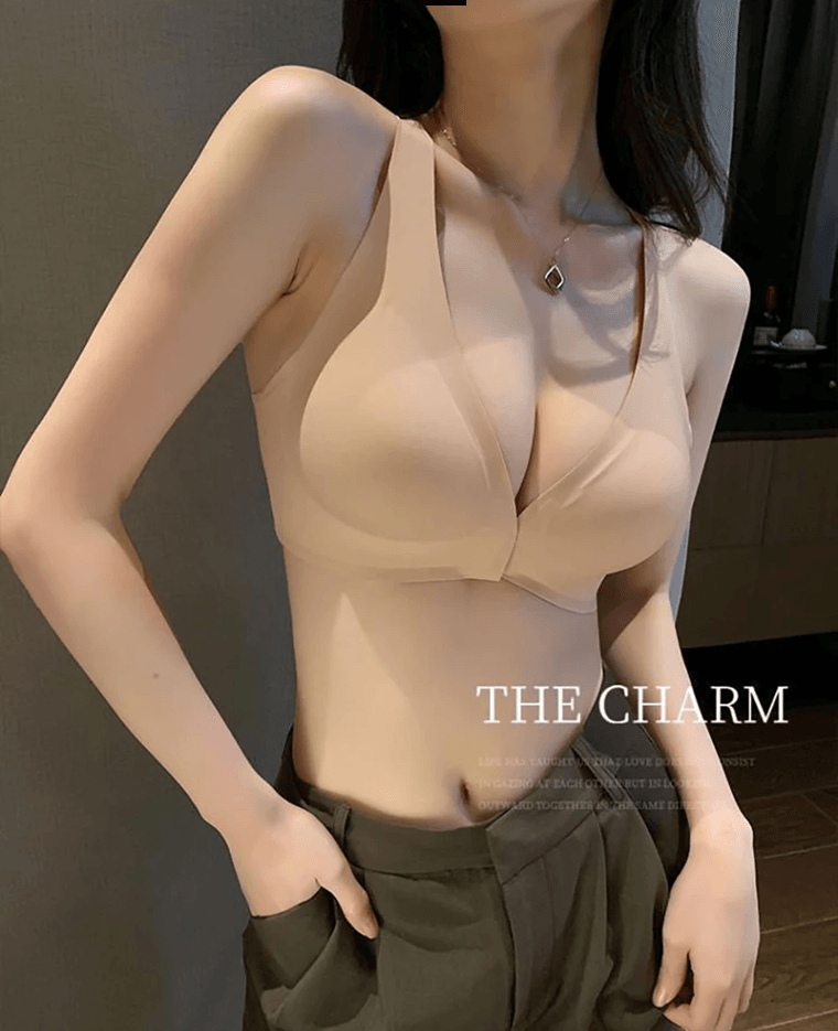 Front-Clip Cooling No-Underwire Maternity Bra with Latex-Blended Back
