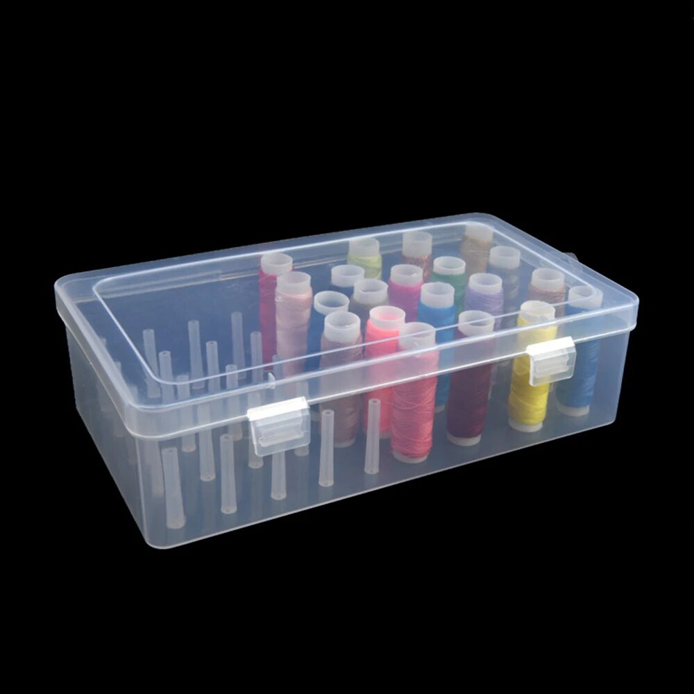 Transparent Needle and Thread Storage Box for Household Use - Multi-Functional Thread Organizer