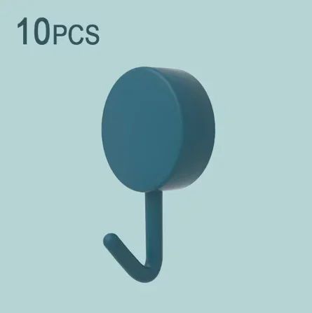 10-Pack Strong Self-Adhesive Wall Hooks