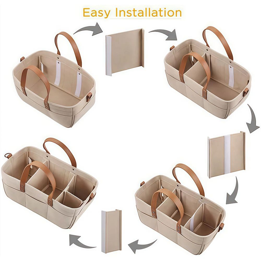Large Capacity Felt Diaper Tote Bag