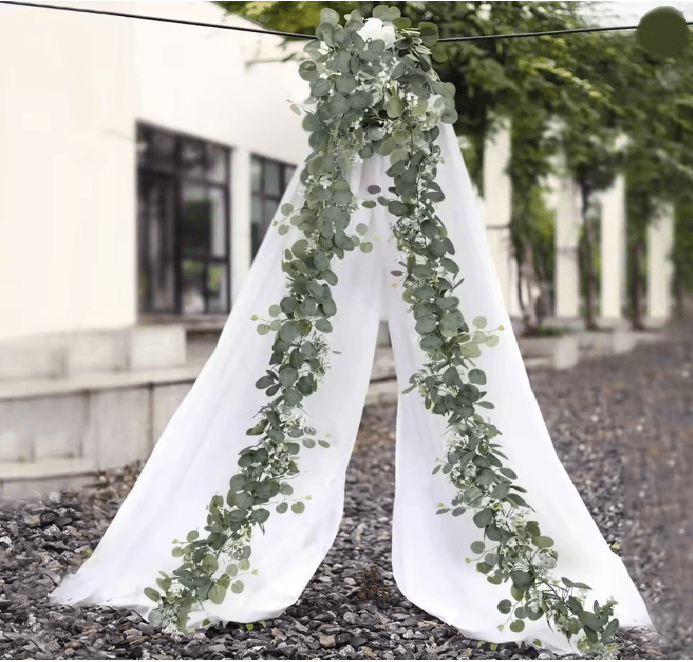 Elegant Eucalyptus And White Berry Greenery Garland