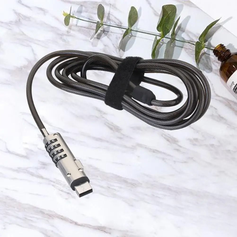 Universal Laptop Anti Theft Cable Lock USB Interface Security Lock with Numeric Code