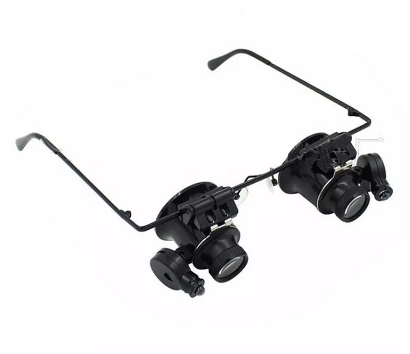 20X Magnifying magnifier glasses magnification jeweler watch repair LED light NEW