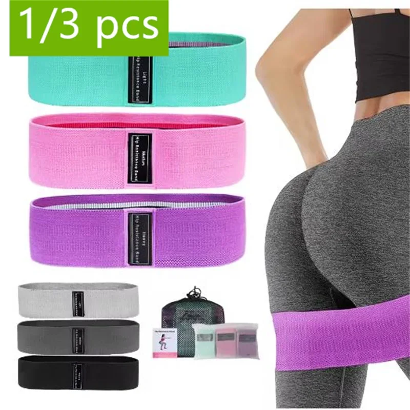 Glute Thigh Elastic Workout Bands for Yoga, Stretching, Squat Loops, Gym Equipment