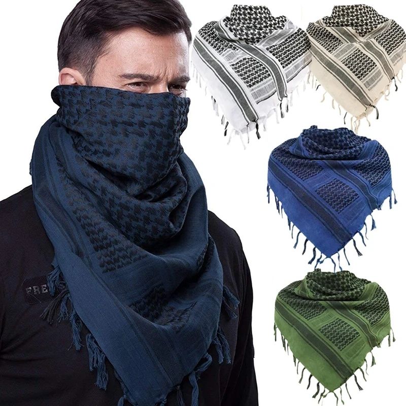 Tactical Shemagh Scarf – Premium Desert Keffiyeh Head & Neck Wrap for Outdoor, Military & HuntingTactical Shemagh Scarf