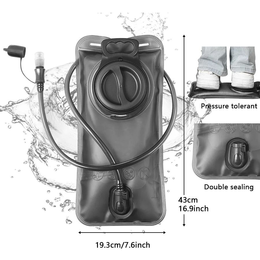 Quick Release Hydration Bladder Leak Proof Water Bag for Hiking and Camping (1.5L–3.0L)